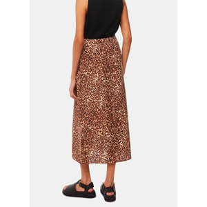 Whistles Marble Spot Front Split Skirt